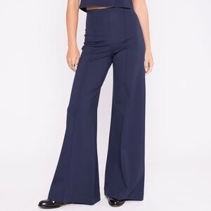 Ripley Rader Navy Ponte Knit Wide Leg Pant Size 4 Large